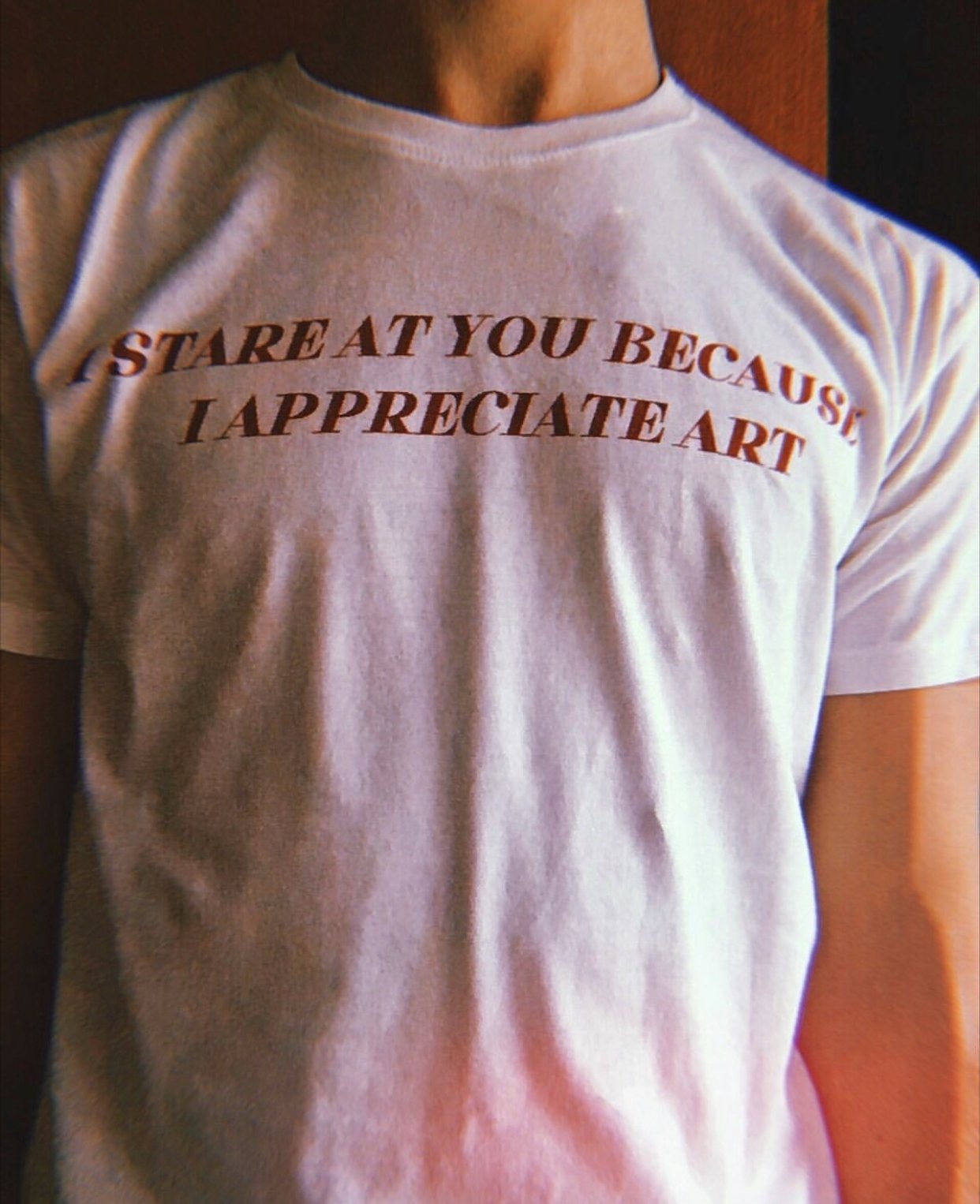 "I Stare At You Because I Appreciate Art" Tee by White Market