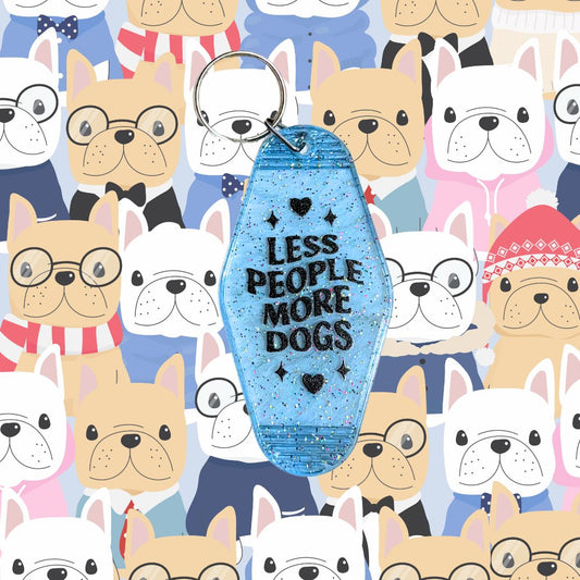 "Less People More Dogs" Keychain by Companion Candles