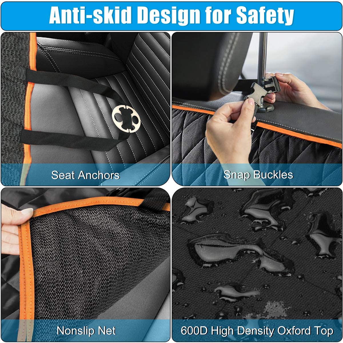 🐶 Dog Car Seat Cover Waterproof Pet Seat Cover for Back Seat Scratch Proof & Hammock 600D Heavy Duty Dog Seat Cover for Cars Truck _mkpt4 by Js House