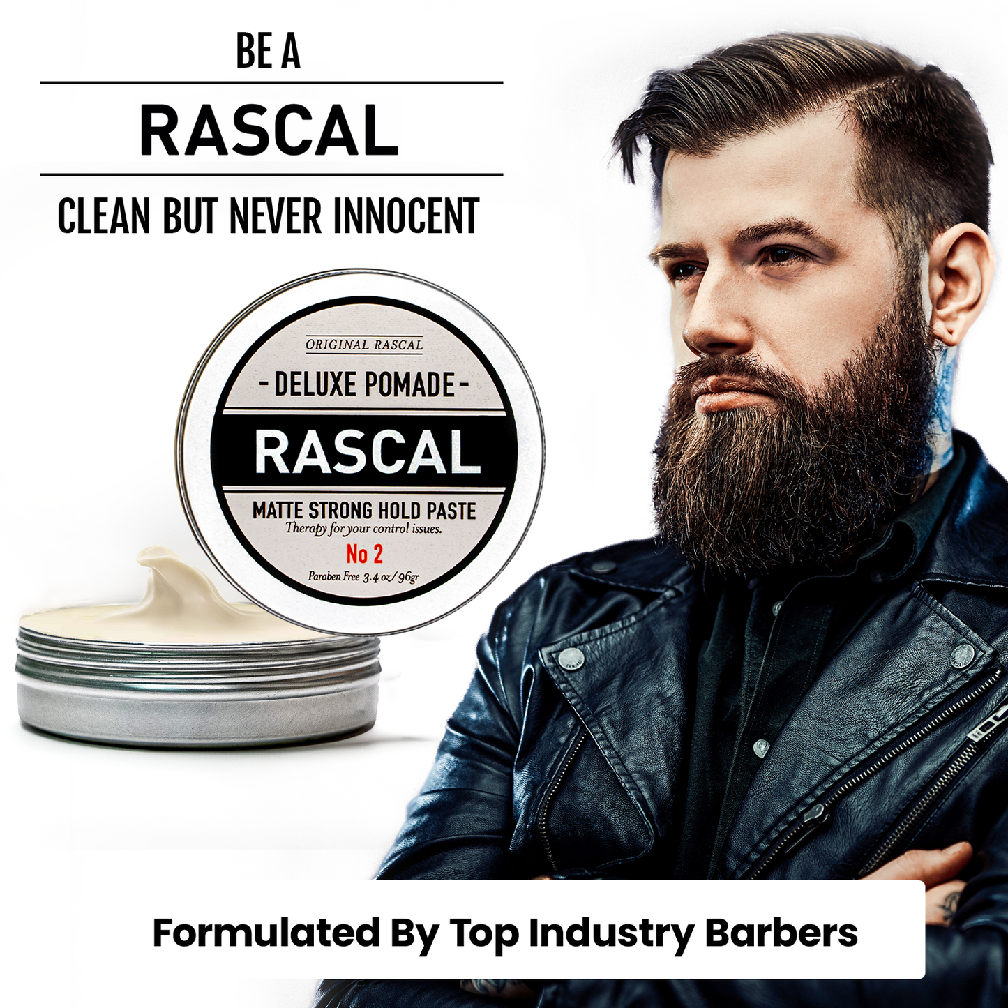 #2 Matte Look, Strong Hold Paste by Rascal Men's Grooming