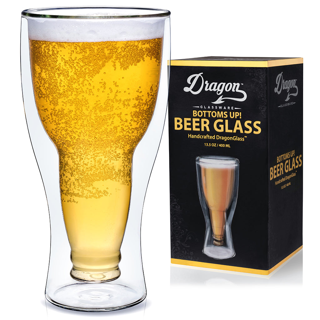 "Upside Down" Beer Glasses from Dragon Glassware