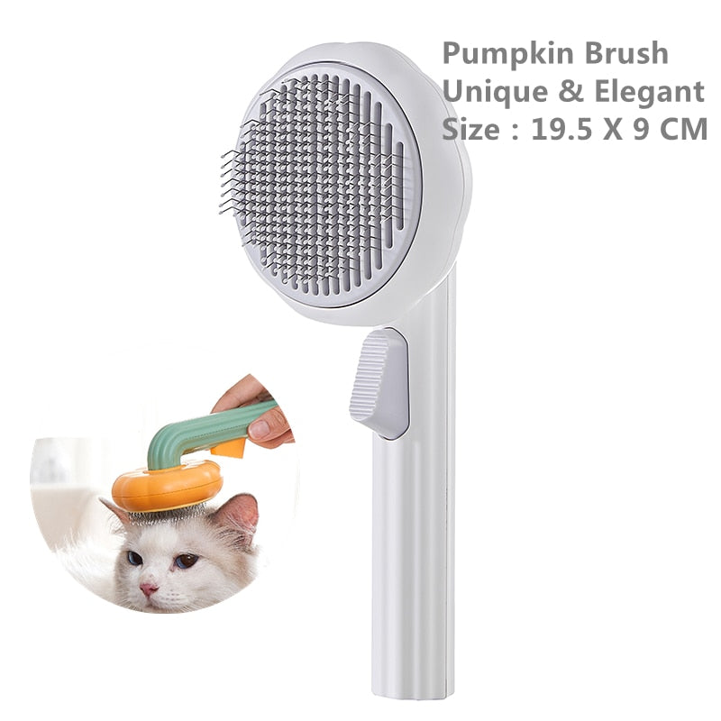 🎃 🎃  Pumpkin Pet Brush, Self Cleaning  Brush for Shedding Dog Cat  _mkpt44 by Js House