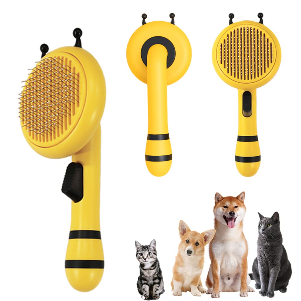 🎃 🎃  Pumpkin Pet Brush, Self Cleaning  Brush for Shedding Dog Cat  _mkpt44 by Js House