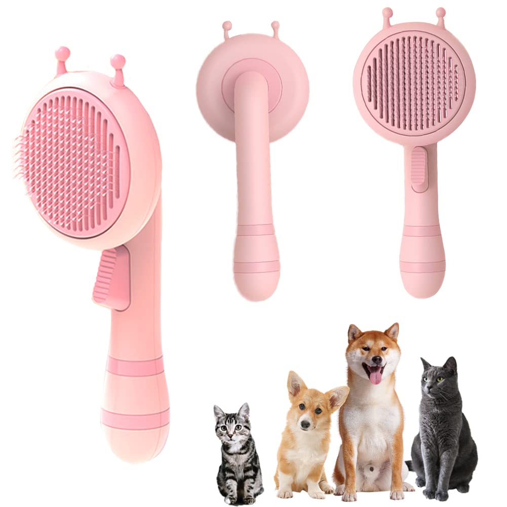 🎃 🎃  Pumpkin Pet Brush, Self Cleaning  Brush for Shedding Dog Cat  _mkpt44 by Js House