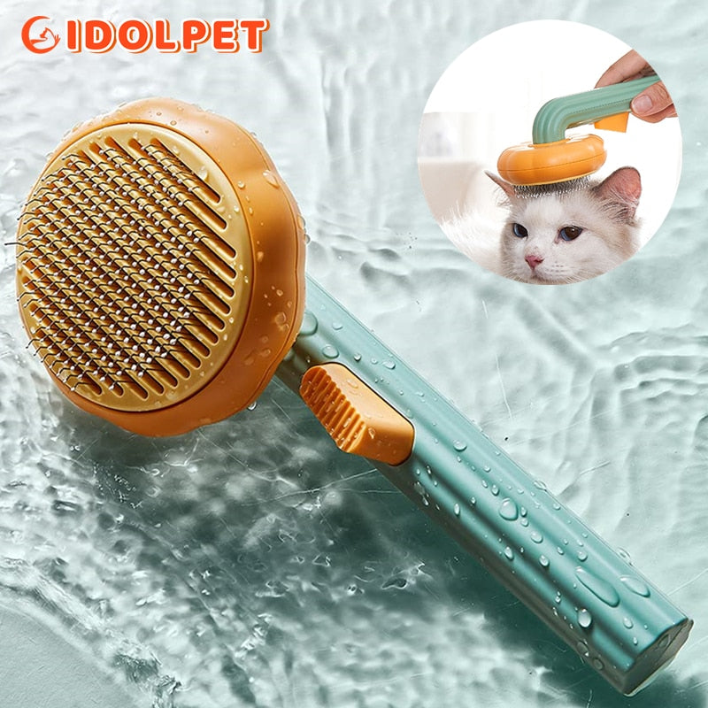 🎃 🎃  Pumpkin Pet Brush, Self Cleaning  Brush for Shedding Dog Cat  _mkpt44 by Js House