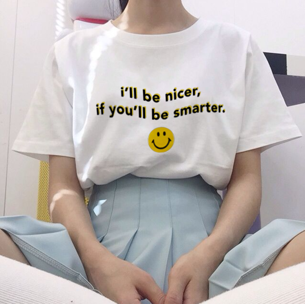 "I'll Be Nicer If You'll Be Smarter" Tee by White Market