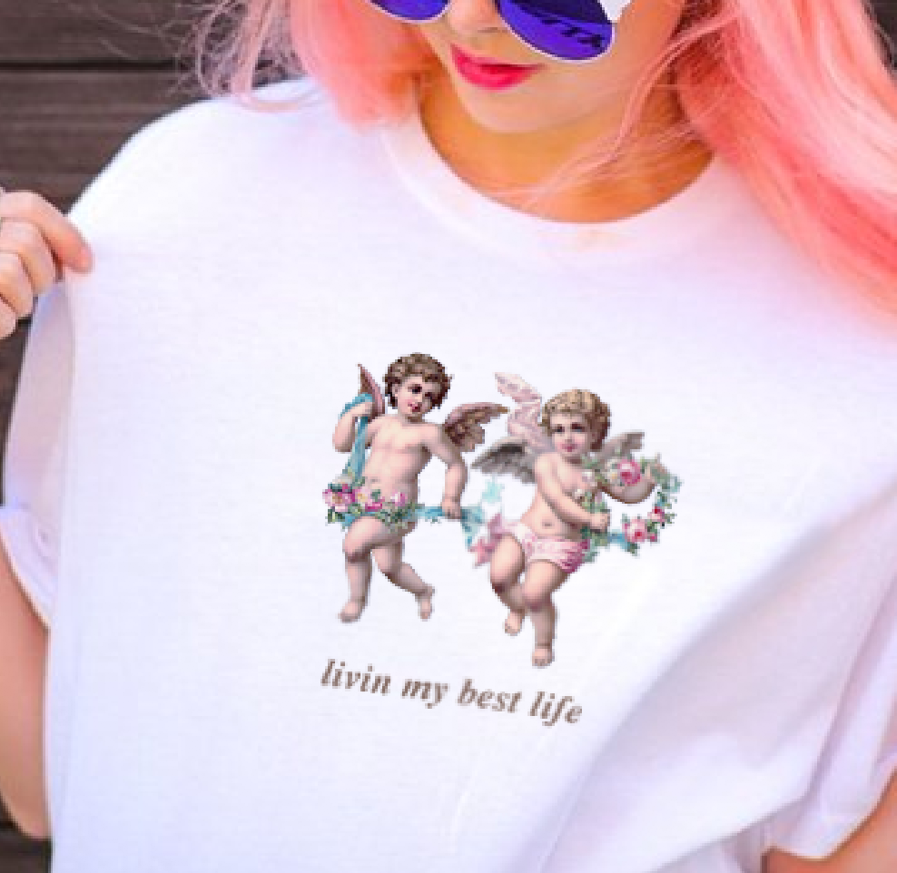 "Livin My Best Life" Tee by White Market