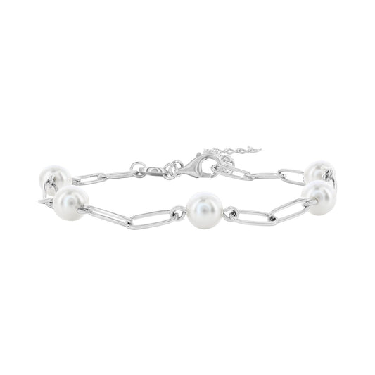 "Stapled In Love" Silver Plated Chain Bracelet by Donatello Gian